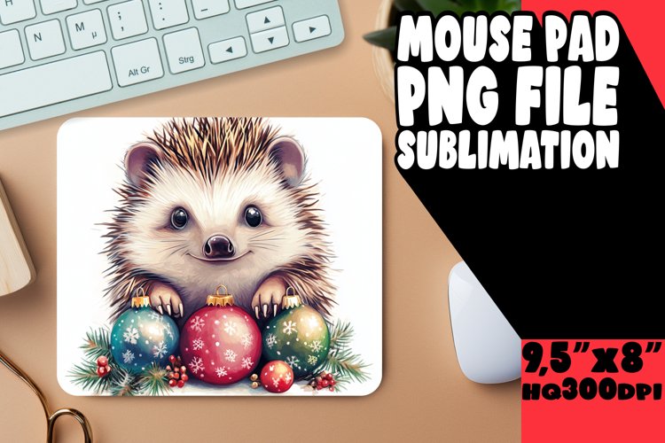 Cheerful Mouse Mat Sublimation PNG, Christams