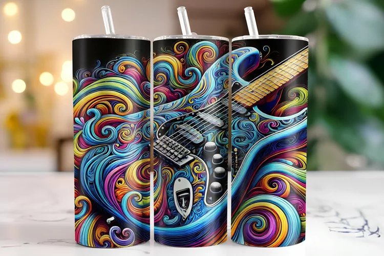 Guitar Tumbler Wrap | Sublimation | Tumblers