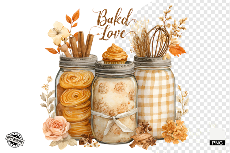 Fall Masons Jars Clipart