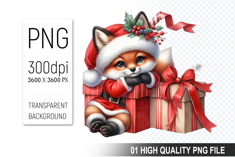 Cute Watercolor Fox Clipart Image 18