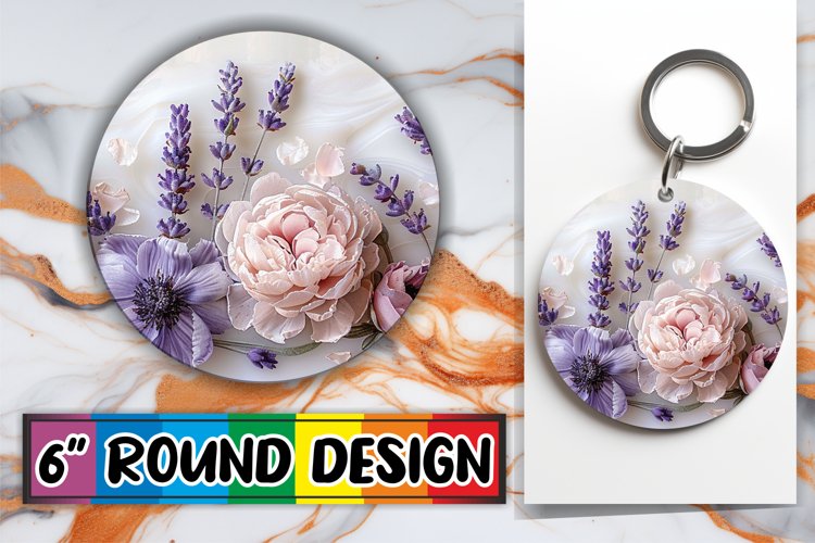Petal Paradise Sublimation Circle - Elegance Round