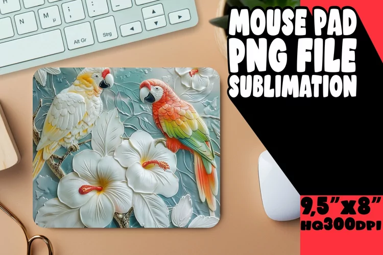 Vibrant Springtime Petals Sublimation Mouse Pad
