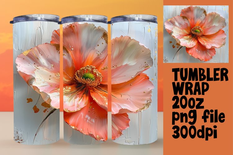 Springtime Serenade: 3D Floral Tumbler Art