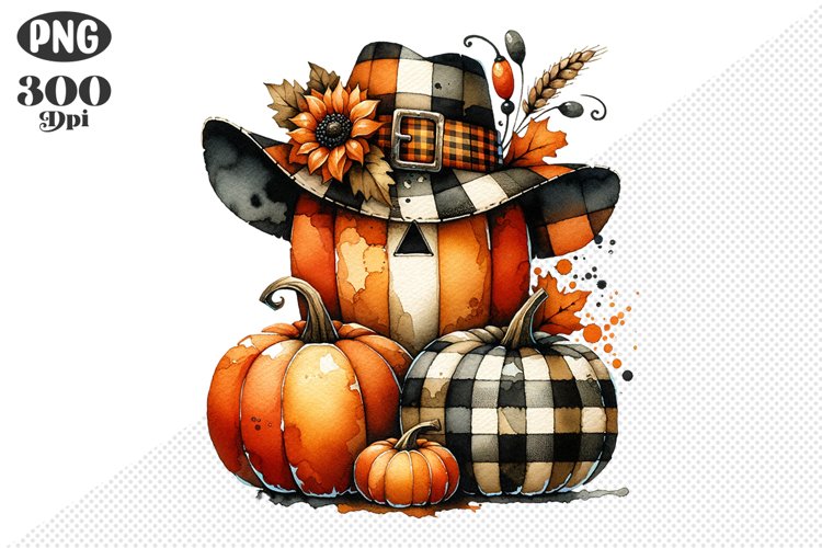 Halloween Pumpkin Sublimation - Clipart PNG Design