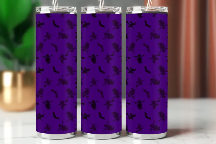 Halloween Tumbler Wrap Seamless Pattern