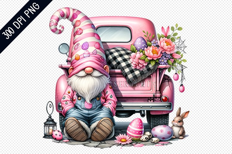Easter Day Gnome - Sublimation Clipart PNG Design