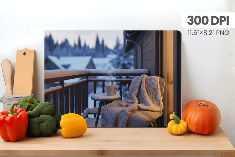 Winter Christmas Wonderland Cutting Board PNG Sublimation