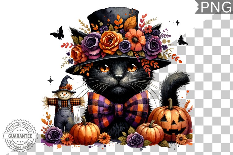 Halloween Cat Clipart Image 13