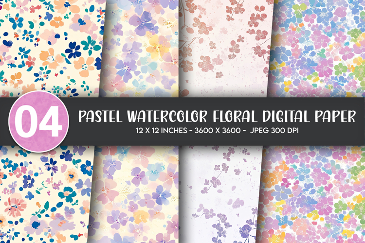 Watercolor Flower Background  Image 7