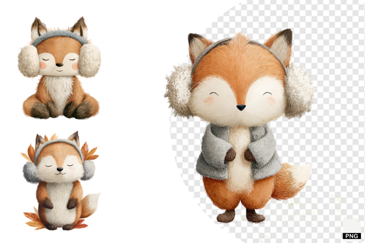 Cute Winter Animals Clipart
