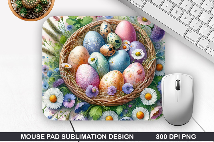 Easter Eggs Mouse Pad Sublimation, Easter Mouse Pad PNG