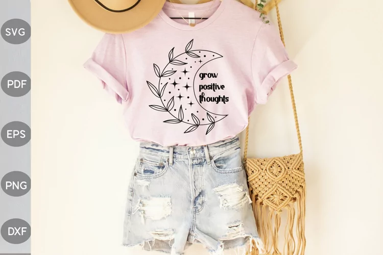 Grow Positive Thoughts SVG Design