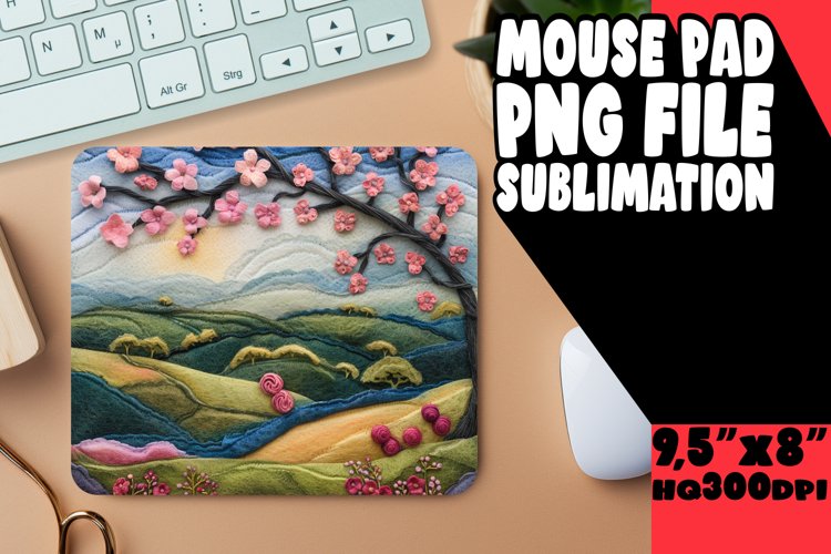 Colorful 3D Landscape for Mouse Pad Sublimation