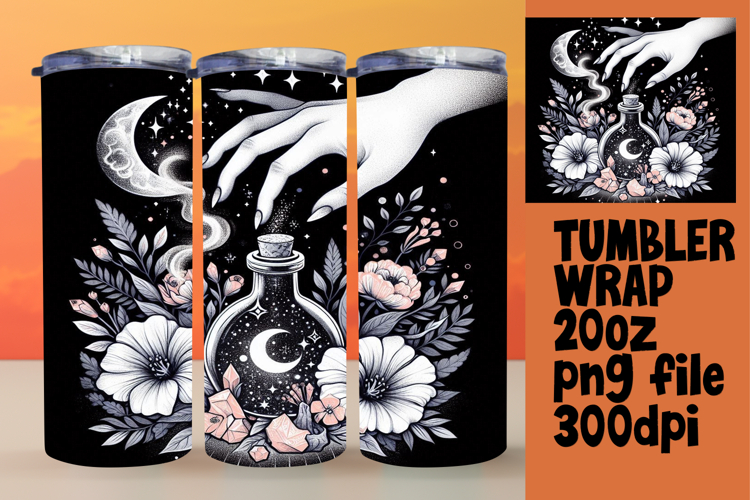 Custom Tumbler Wrap Design , Mystic