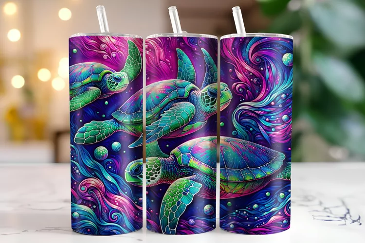 Turtle Tumbler Wrap | Sublimation | Tumblers
