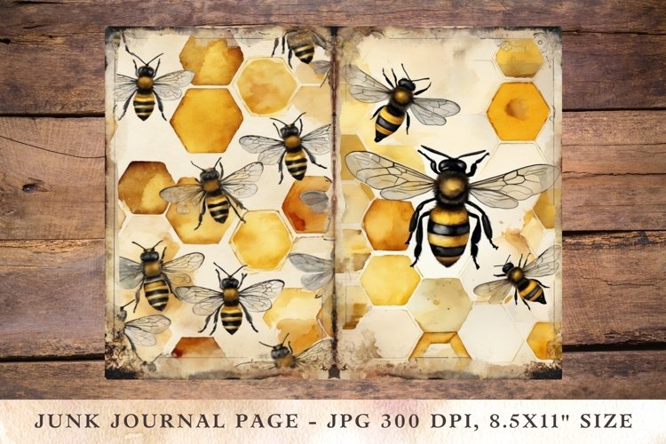 Printable Junk Journal Pages Bee 3