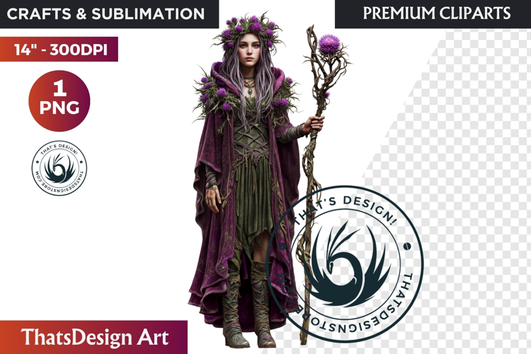 Fantasy Autumn Guardian - Epic Fall Character Clipart PNG