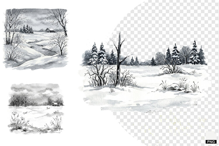 Nature Forrest Meadow Clipart example image 1