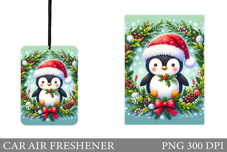 Cute Penguin Car Air Freshener. Christmas Car Air Freshener example image 1