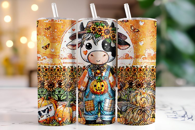 Halloween Cow Tumbler Wrap | Sublimation | Tumblers