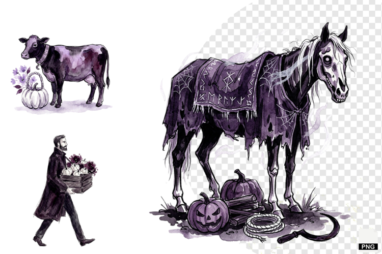 Halloween Haunted Cottage Clipart