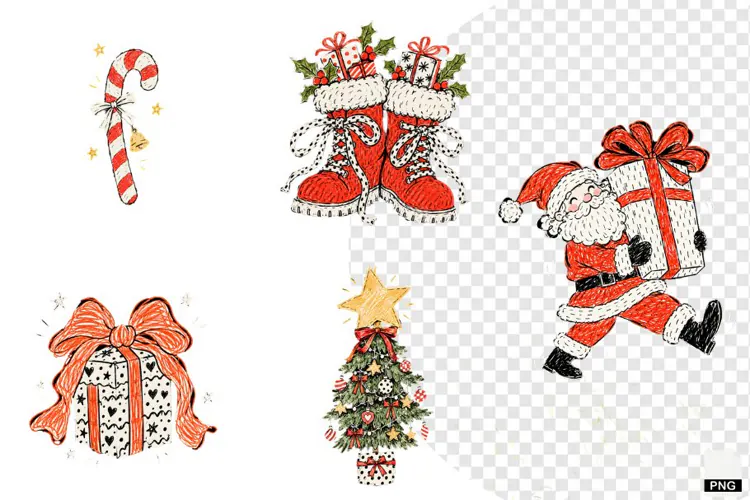 Doodle Christmas Clipart