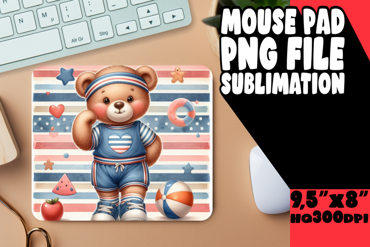 COZY DESK PAD FUN SUBLIMATION, Teddy Bear