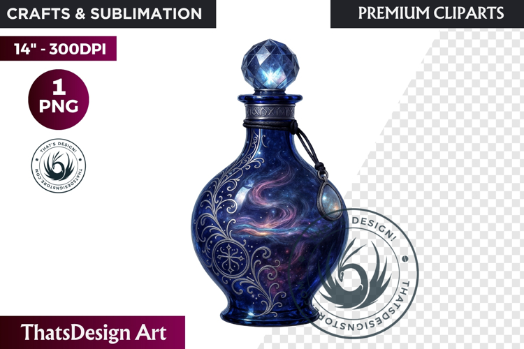 Magical Potion Bottles PNG, Fantasy Witchcraft Clipart witch