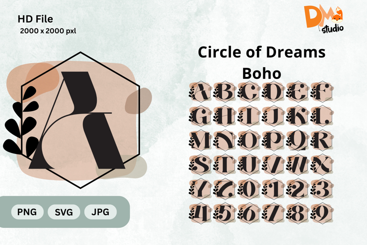 Circle of Dreams Boho Monogram