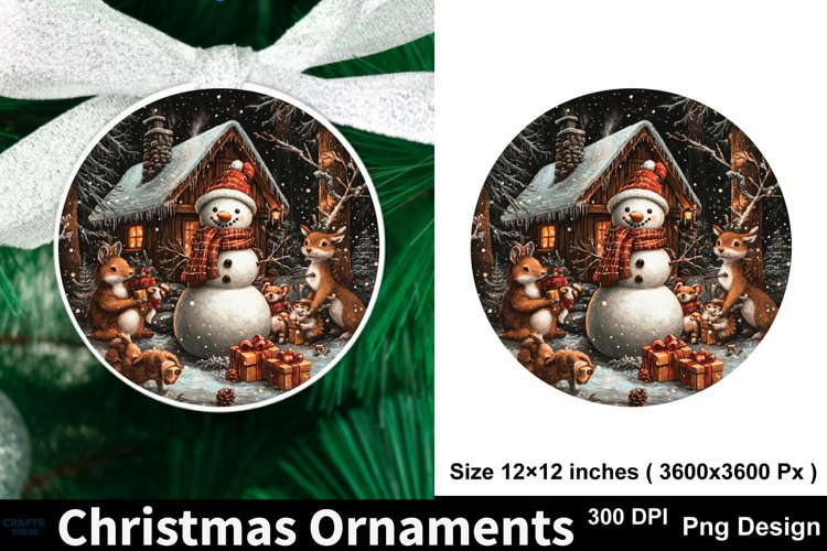 Round Christmas Ornament Svg Image 8