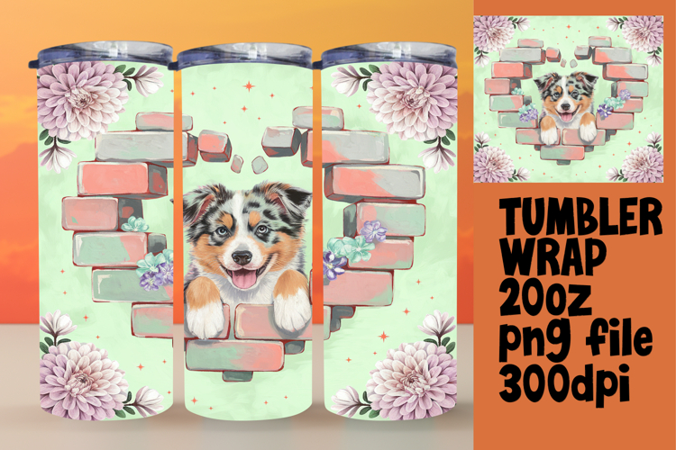 Original 20oz Tumbler Artwork , Cute Dog