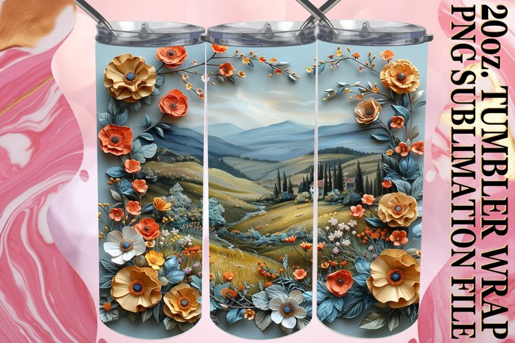 Garden Outlook 3D Tumbler Sublimation 20oz