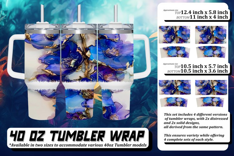 Whimsical Blooms: Tumbler Wrap Summer 40oz example image 1