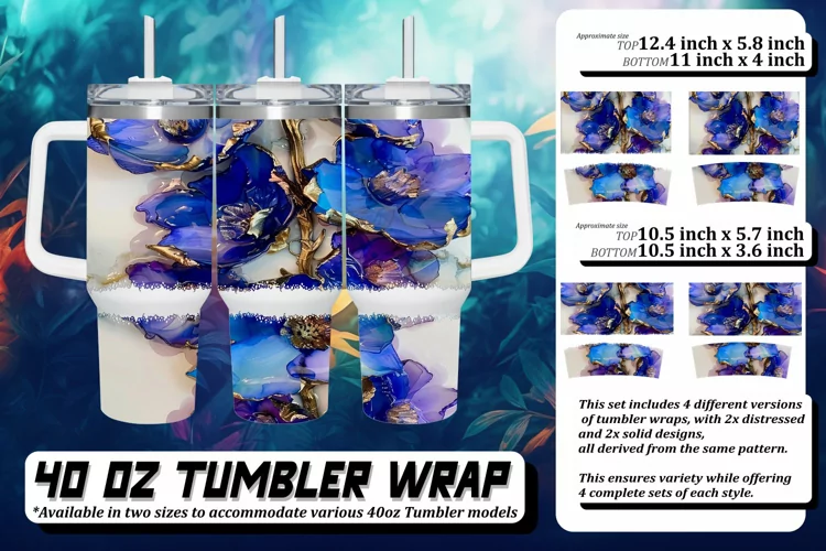 Whimsical Blooms: Tumbler Wrap Summer 40oz