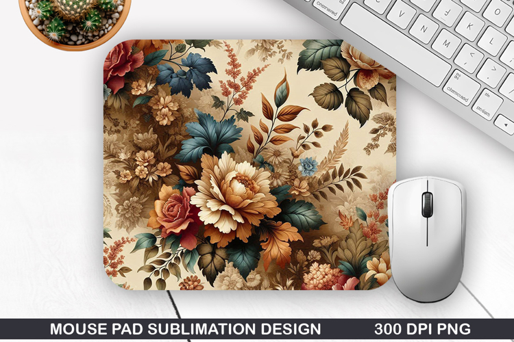Flowers Mouse Pad Sublimation, Autumn Mouse Pad PNG Design