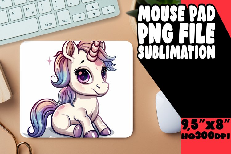 Mystic Unicorn Holiday Magic Mouse Pad