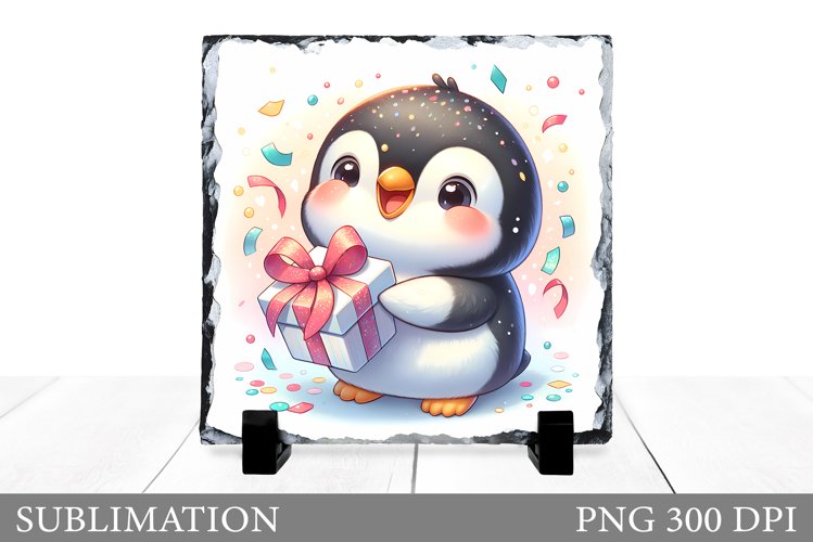 Christmas Penguin Sublimation. Christmas Penguin Slate