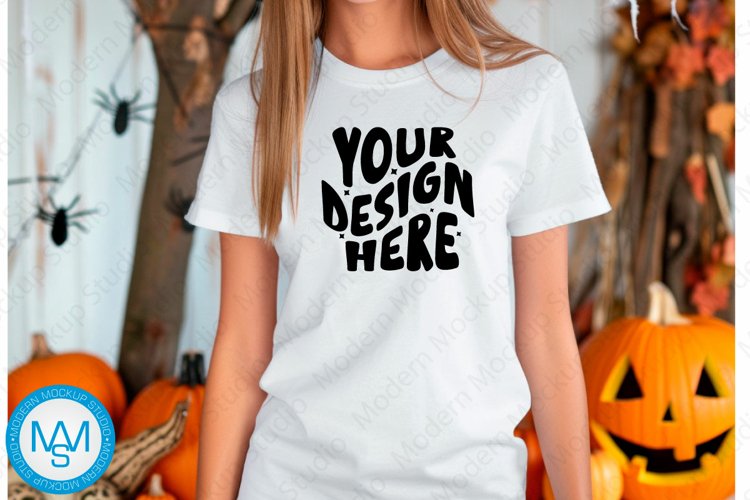 White Tshirt Mockup Image 9