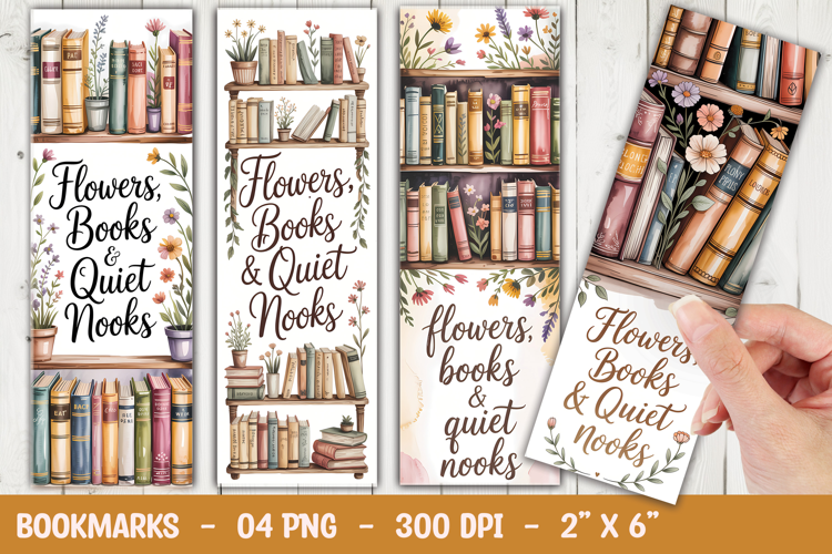 Cozy Book Shelf Bookmark Sublimation