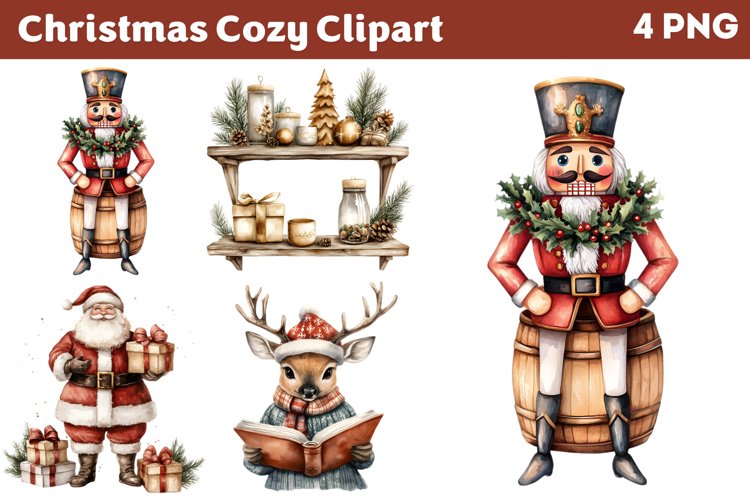 Cozy Christmas Clipart PNG example image 1