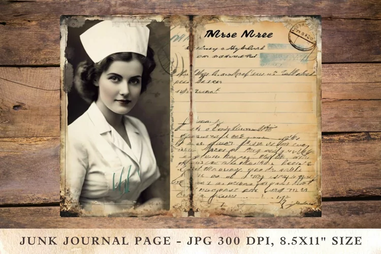 Printable Junk Journal Pages nurse 2