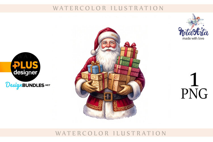 Christmas Santa in Elegant Attire example image 1