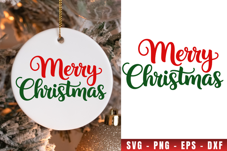 Merry Christmas Tree Svg