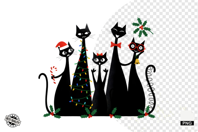 Christmas Cat Clipart Image 5