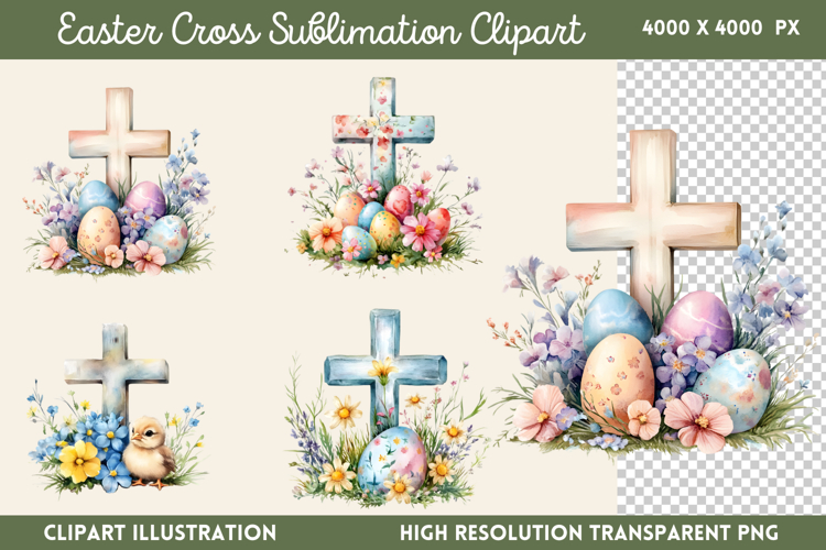 Easter Cross Clipart Image 20