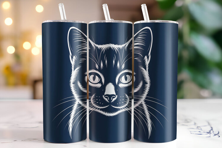Cat Tumbler Wrap | Sublimation | Tumblers example image 1
