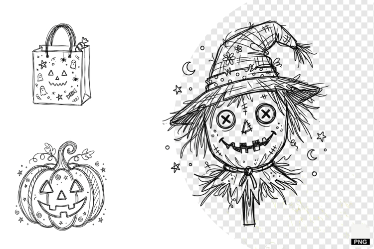 Doodle Halloween Clipart