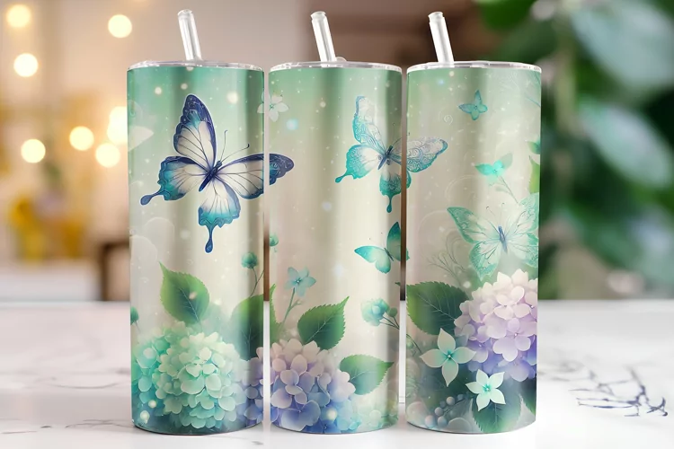 Butterflies Tumbler Wrap | Sublimation | Tumblers