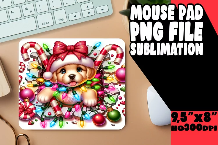 Quirky 3D Hole in Wall Design Mouse Mat