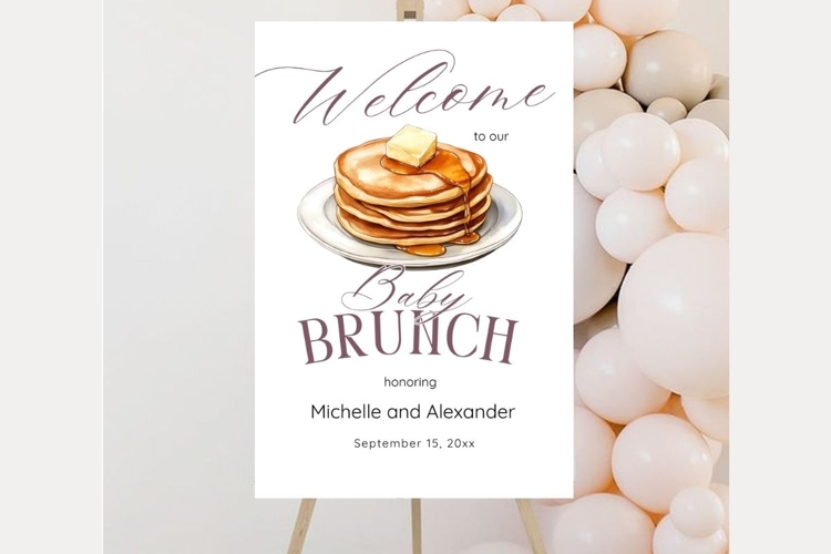 Baby Shower Welcome Sign Template 250 example image 1
